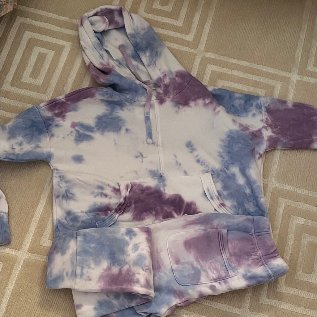 Fp Movement. Purple And Blue Tie Dye Sweatset. Size Xs. Nwt
